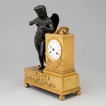 A French empire early 19th century mantel clock.