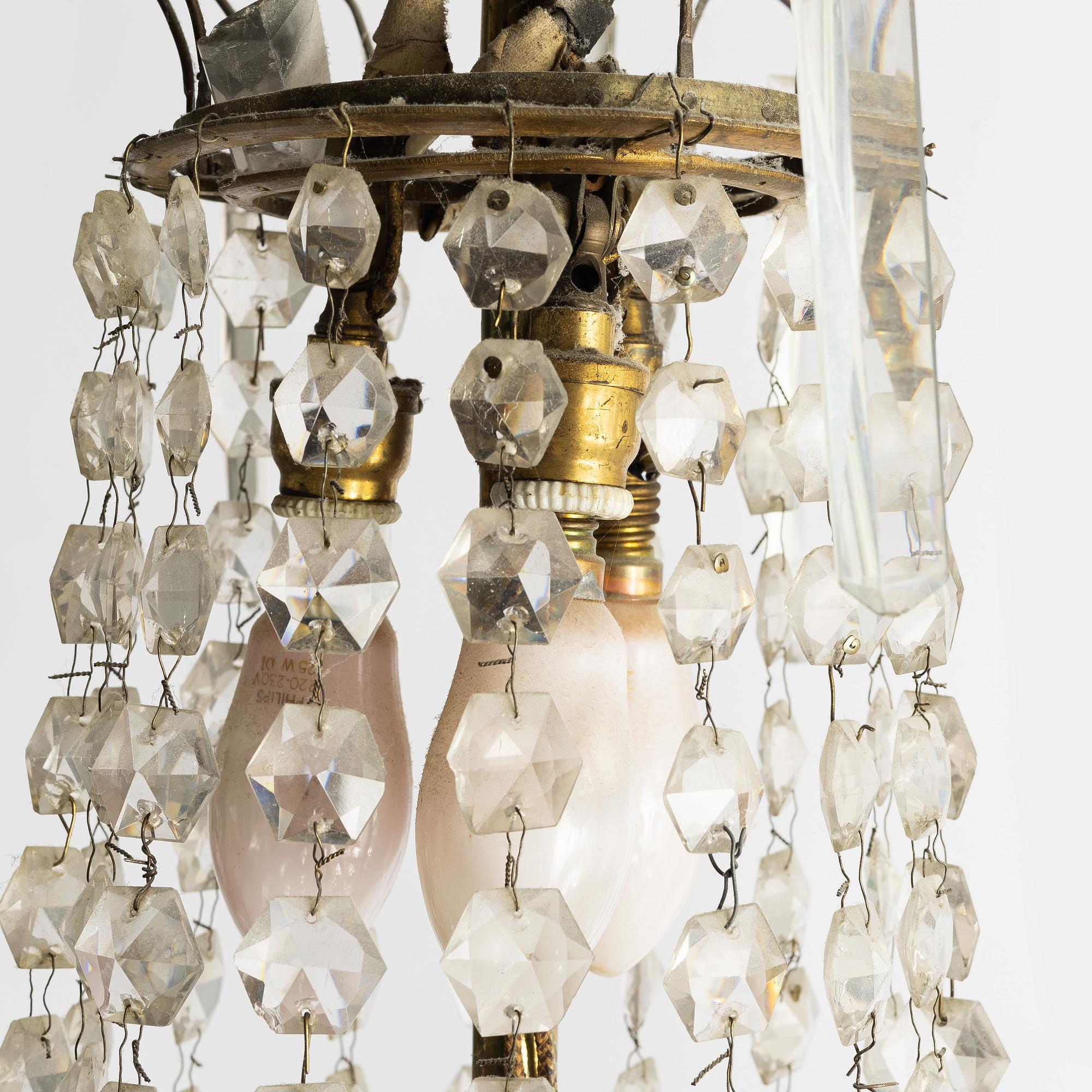 A chandelier, late 19th Century.