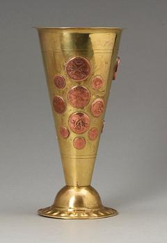 VAS, mässing med kopparmynt, sent 1800-tal.