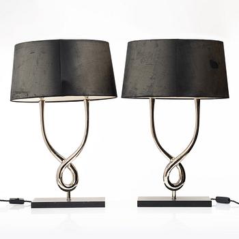 Table lamps, a pair, SLB112, Porta Romana.