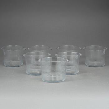GLASSKÖLJARE, 7 st 1800-tal.
