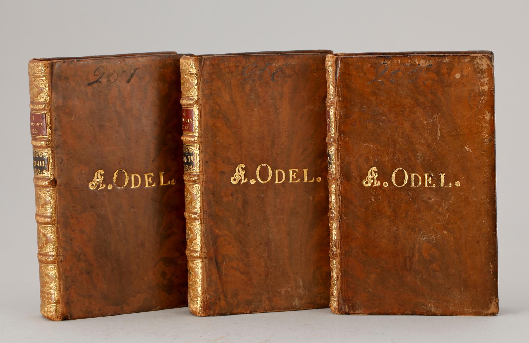 BÖCKER, 3 vol, "Le Philosophe Payen ou Pensèes de Pline.." av Formey, Leyden 1759.