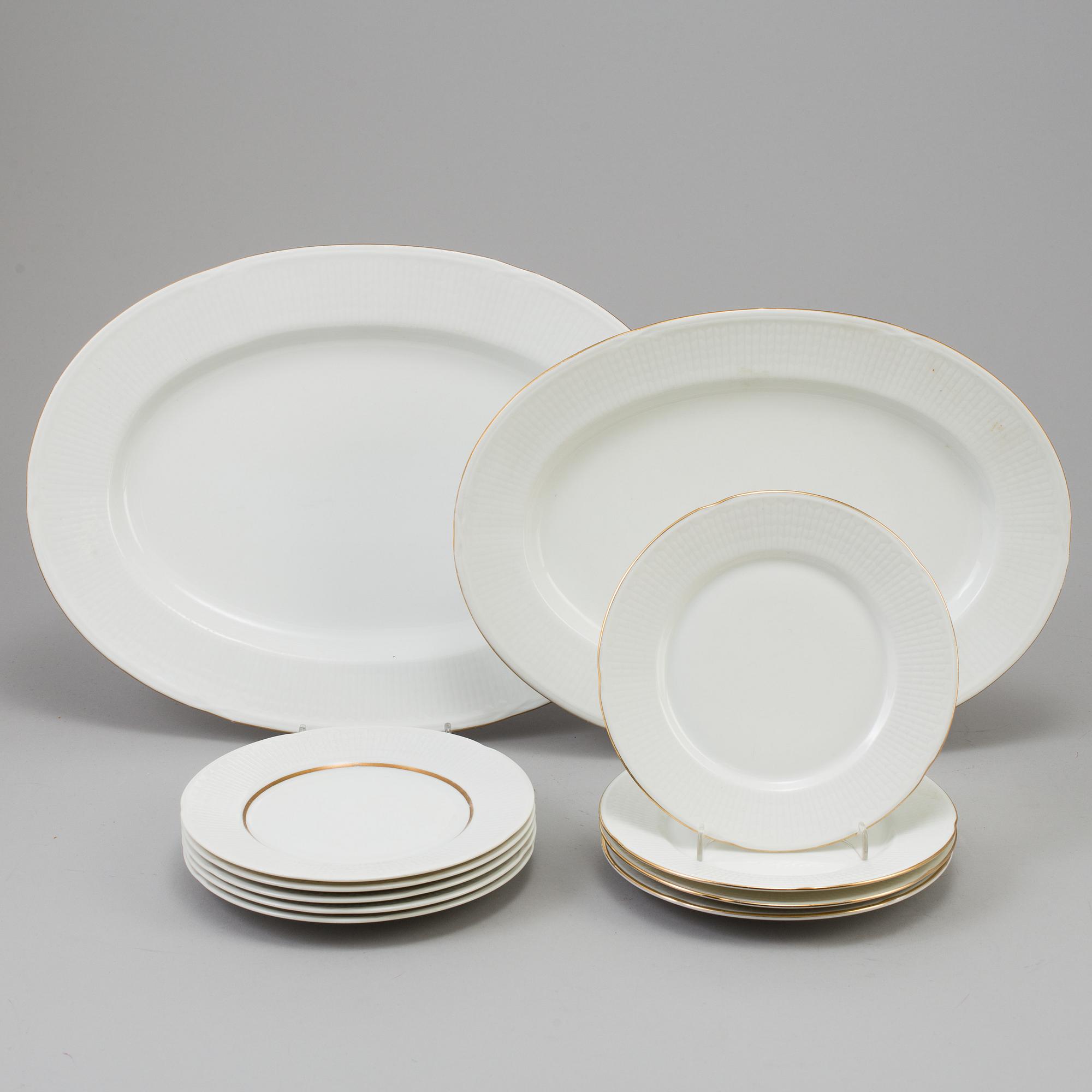 LOUISE ADELBORG, matservis, 55 delar, porslin, "Swedish Grace/Nationalservisen", Rörstrand och Lidköping 1930-1950-tal.