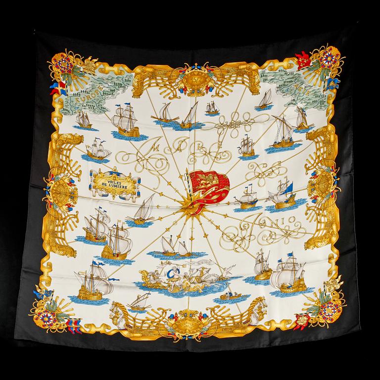 SCARF, siden, "Voiles de Lumiere", Jochim Metz, Hermés, 1900-talets fjärde kvartal.