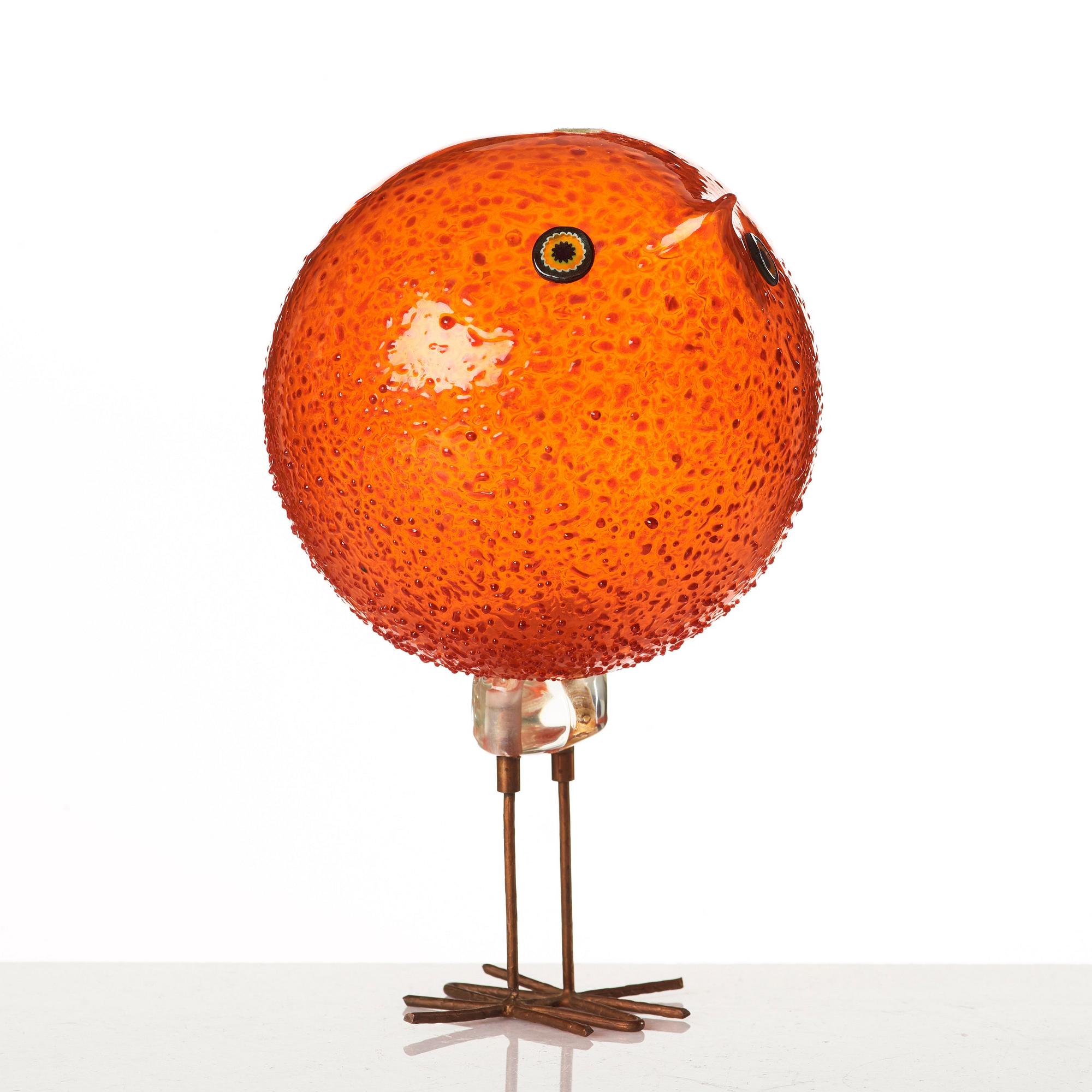 Peter Pelzel, a 'Pulcino' glass bird, Vistosi, Italy 1960's.