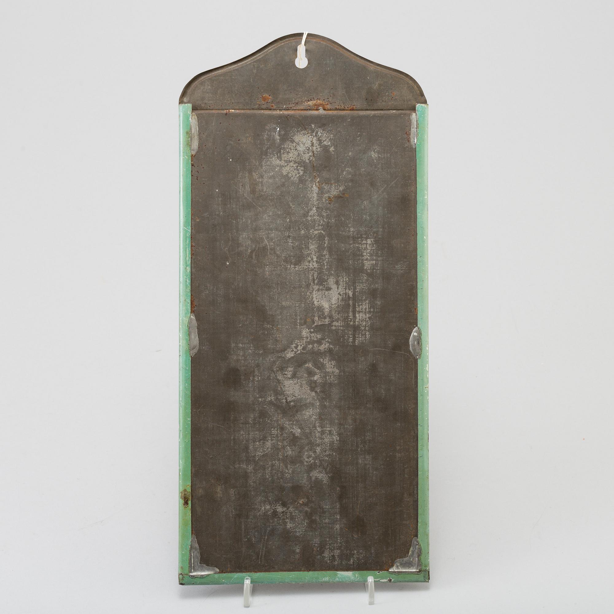 INKÖPSSKYLT, plåt, 1900-talets mitt.