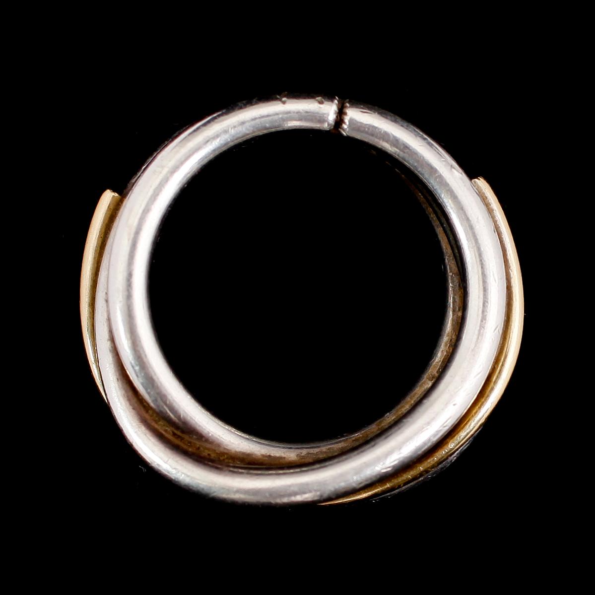 RING, silver och förgyllt silver.