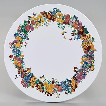 Piero Fornasetti, an enameled 'Corona d fiori' garden table, Milan, Italy and Svenskt Tenn Sweden, 1950-60's.