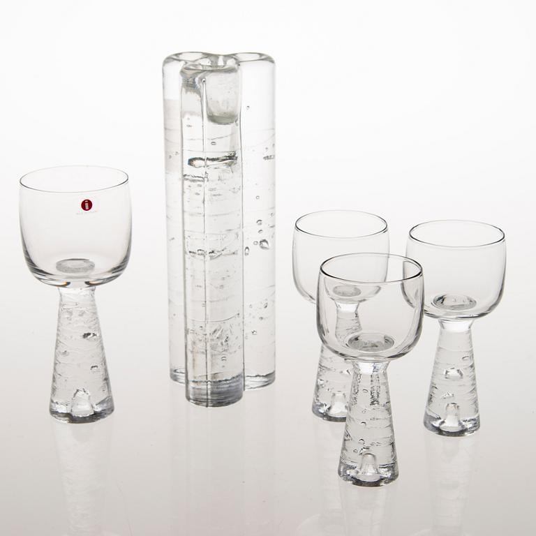 TIMO SARPANEVA, GLASSERVISDELAR OCH LJUSSTAKE, "Arkipelago", formgivna på 1970-talet, Iittala.