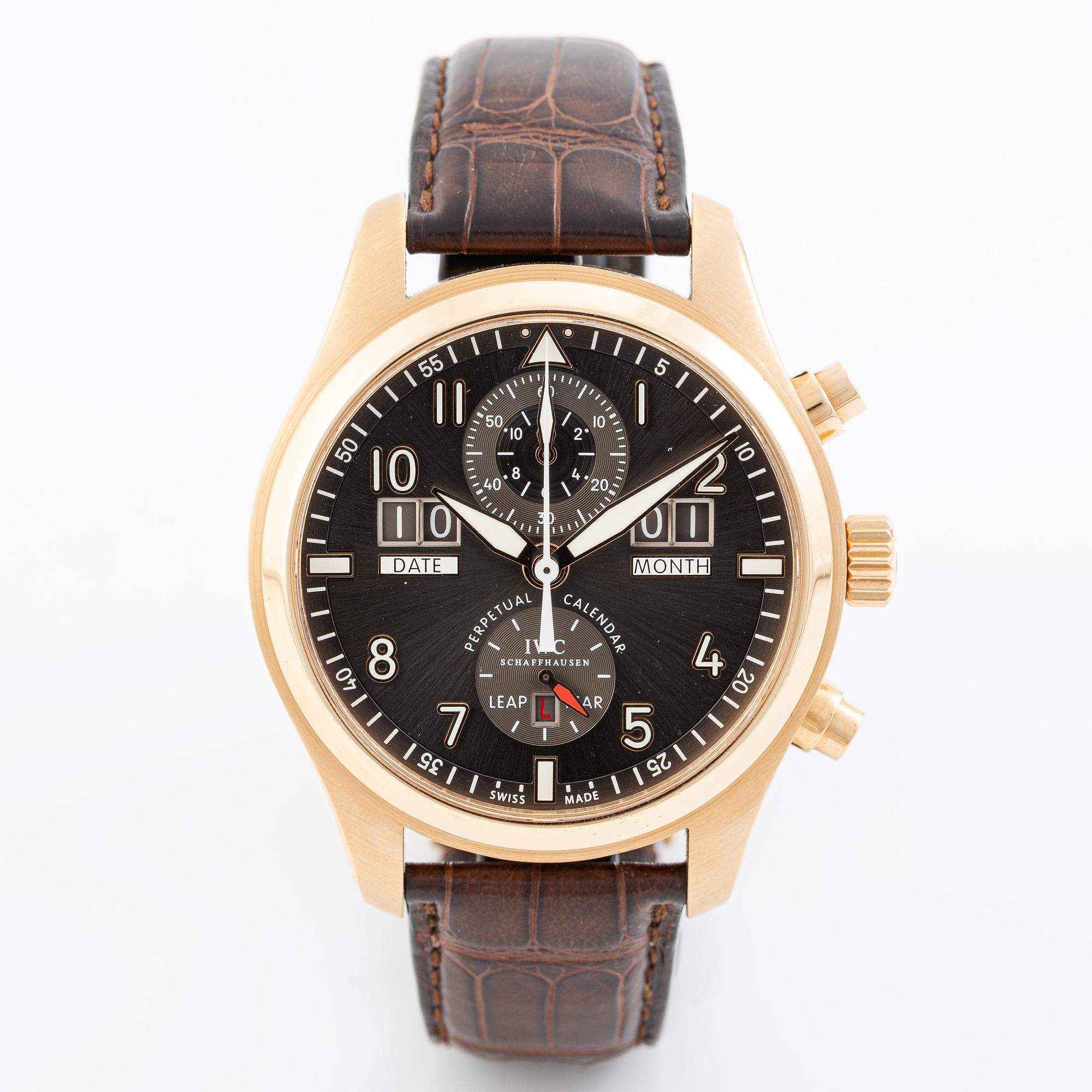 IWC, Pilot's Watch, Spitfire, Perpetual Calendar Digital Date-Month, wristwatch, 46 mm.