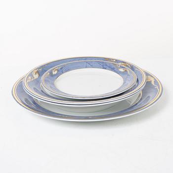 Royal Copenhagen, a 66-piece dinner and coffee service, 'Magnolia', Denmark, 1992-99.