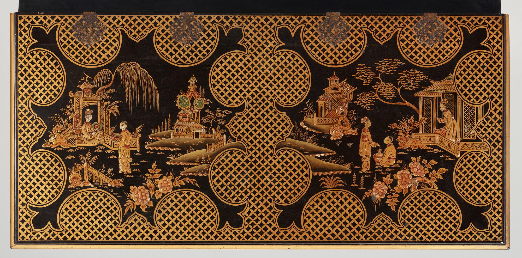 KISTA, lack, kinesiserande stil, 1900-tal.