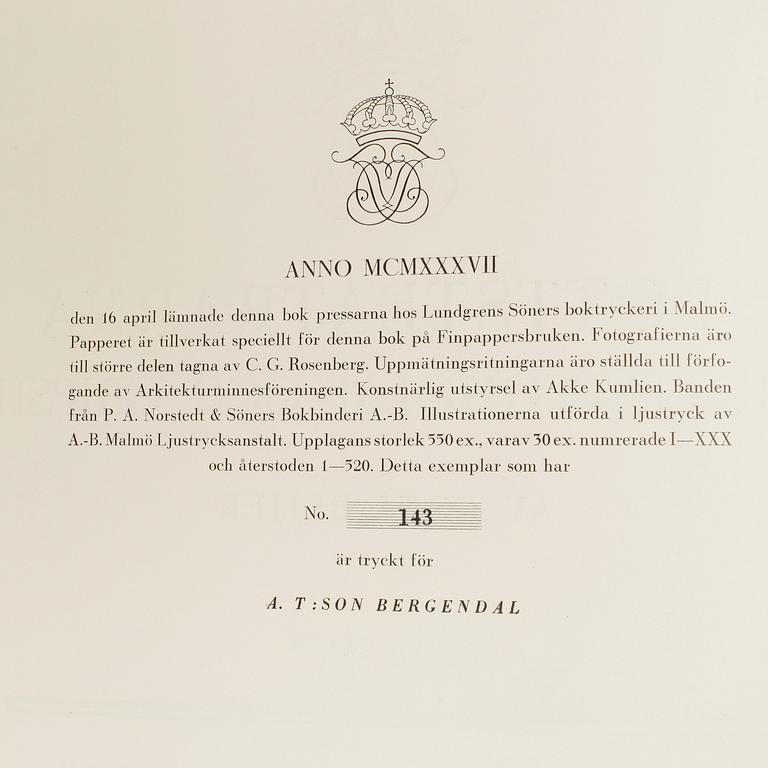 SLOTTSTEATRARNA PÅ DROTTNINGHOLM OCH GRIPSHOLM, av Agne Beijer, numr 143/550, Stockholm 1937.