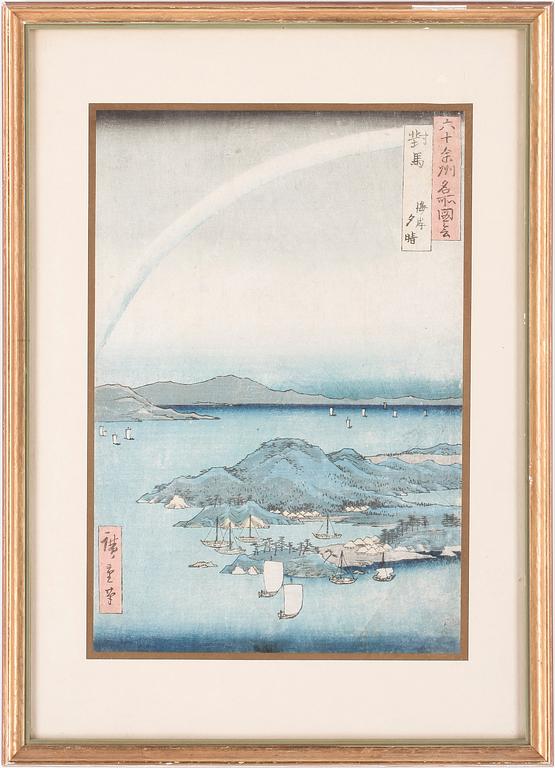 ANDO UTAGAWA HIROSHIGE, träsnitt, Japan.