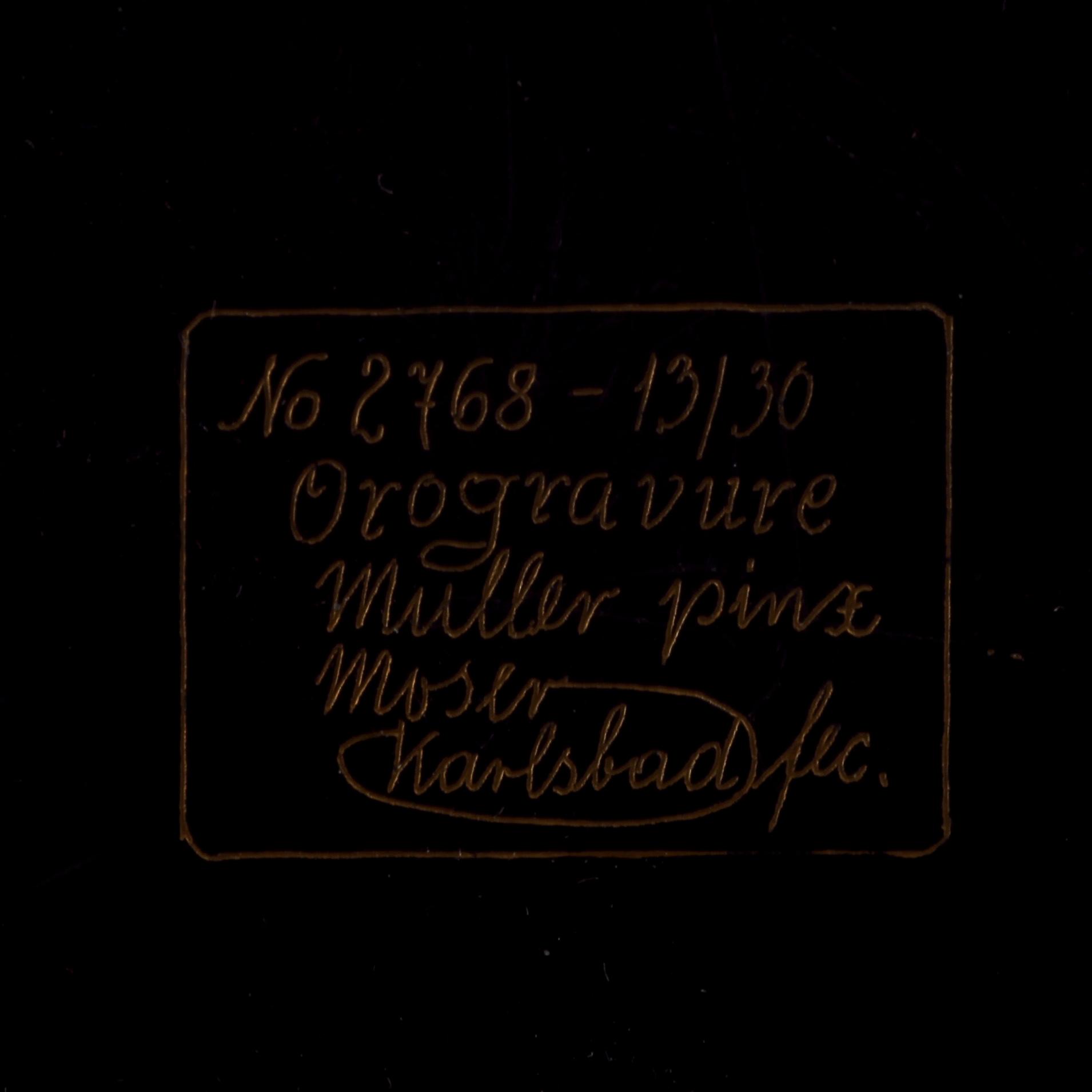 ASK med LOCK, glas, Moser Karlsbad, 1900-talets första hälft.