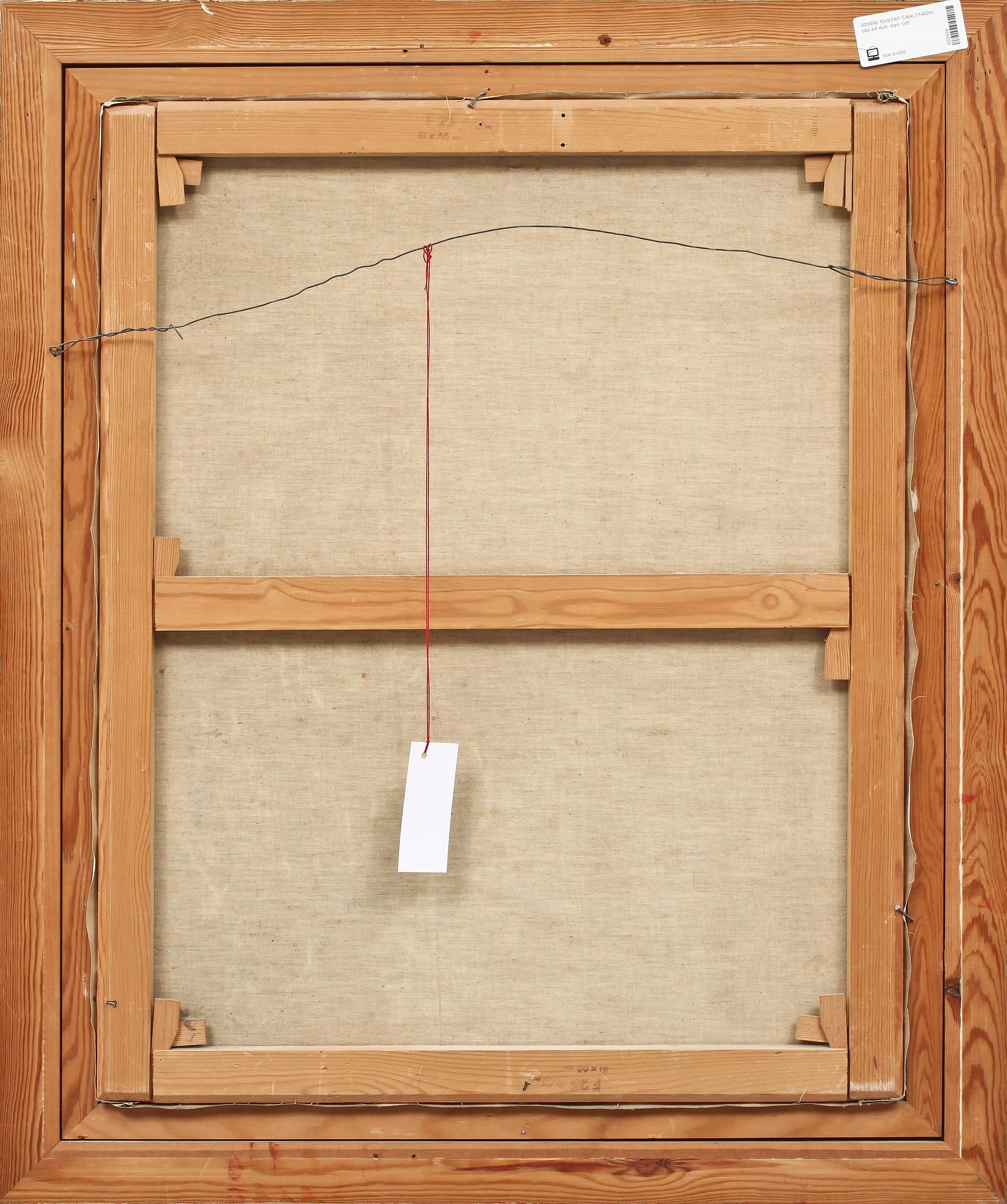 GUSTAF CARLSTRÖM, olja på duk, sign.