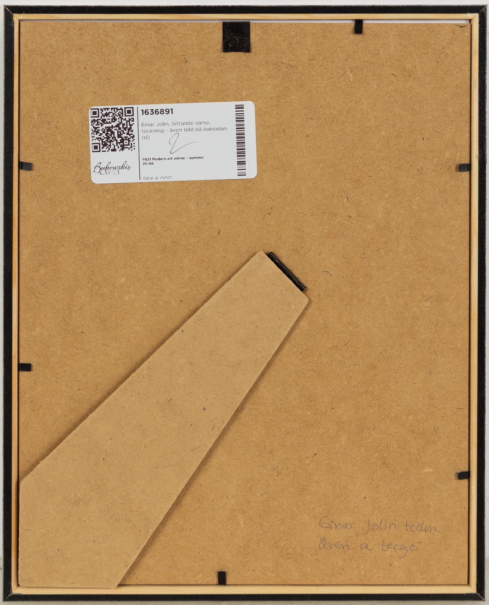 Einar Jolin, Sittande same/Sittande same a tergo.