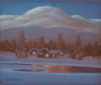 593. Bror Lindh, A winter's night.