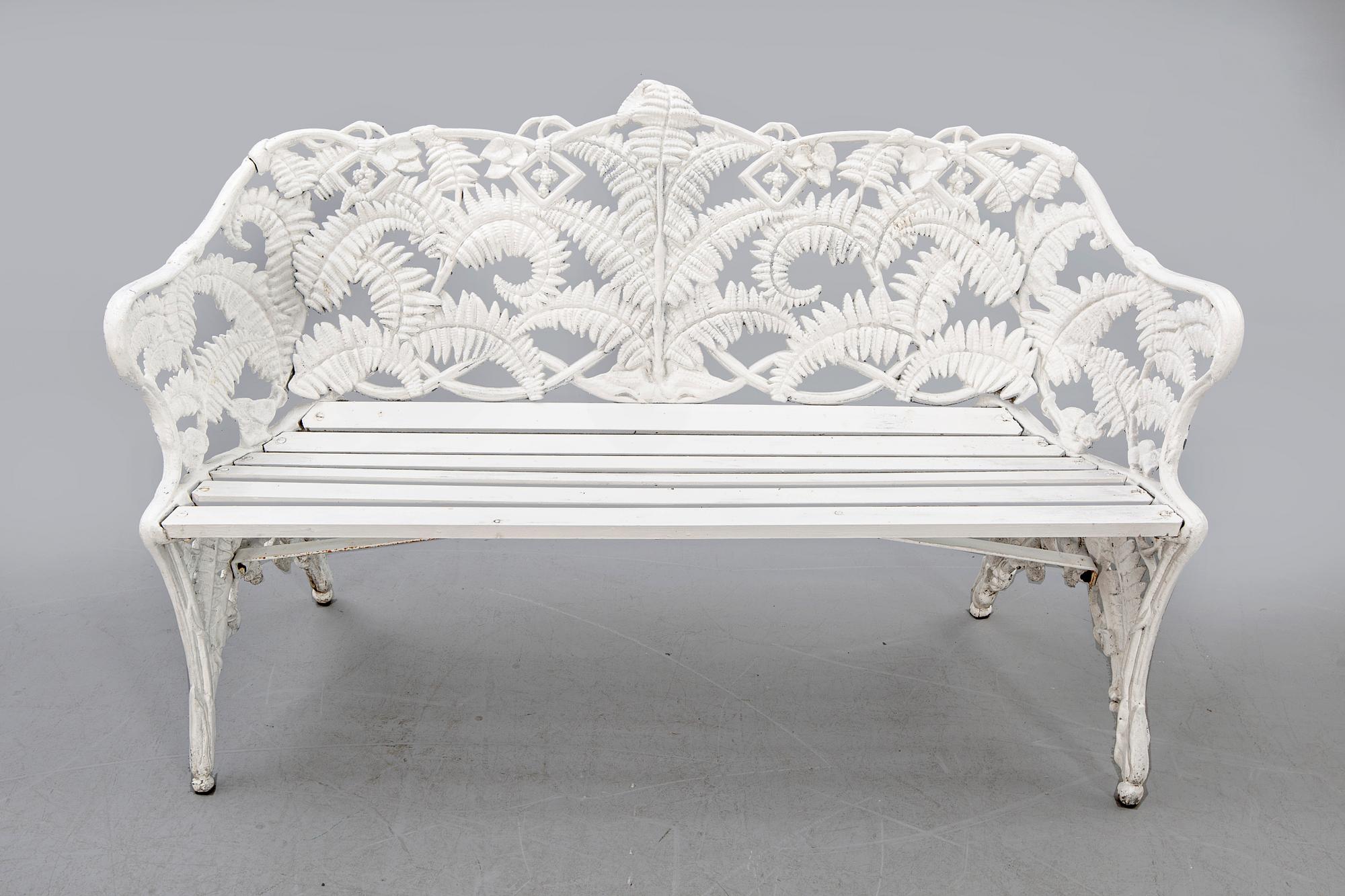 A painted metal garden sofa second half of the 20th century.