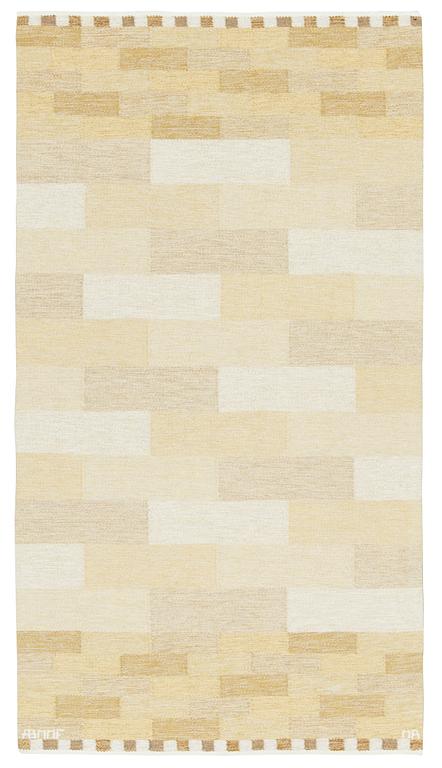 MARIANNE RICHTER, carpet, flat weave, "Muren, sandfärgad", 227 x 126 cm, signed AB MMF MR.