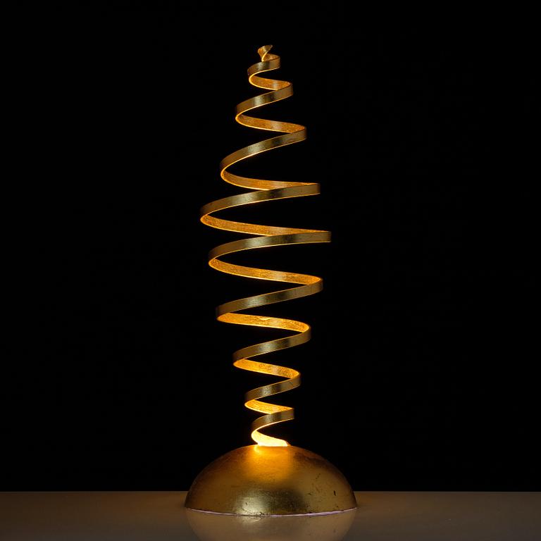 Tom Dixon, a table lamp, "The Spiral Lamp", London, 1990s.