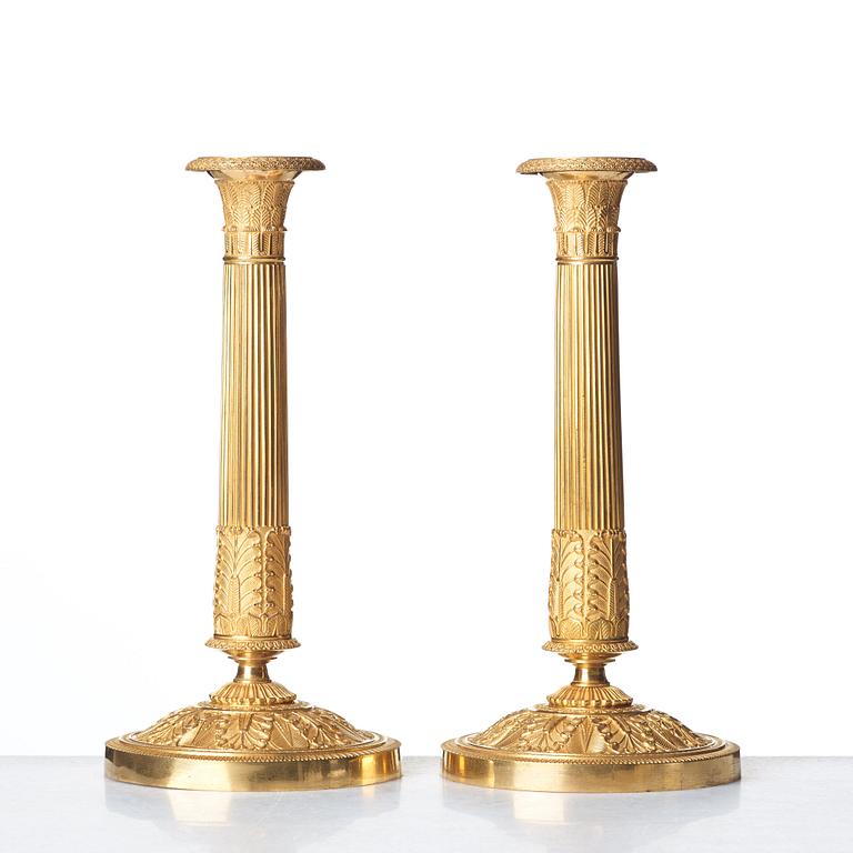 LJUSSSTAKAR, ett par, Frankrike, 1800-talets början, empire.