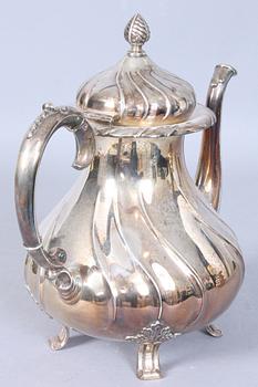 KAFFESERVIS, 3 delar. Silver. Tot vikt 1021g. Svensk import stämpl.