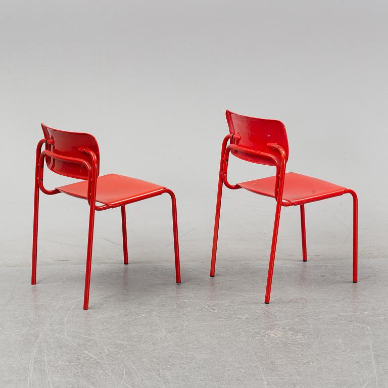 Six 'Folke' chairs by Niels Gammelgaard/ Box 25 Arkitekter, IKEA, 1970's.