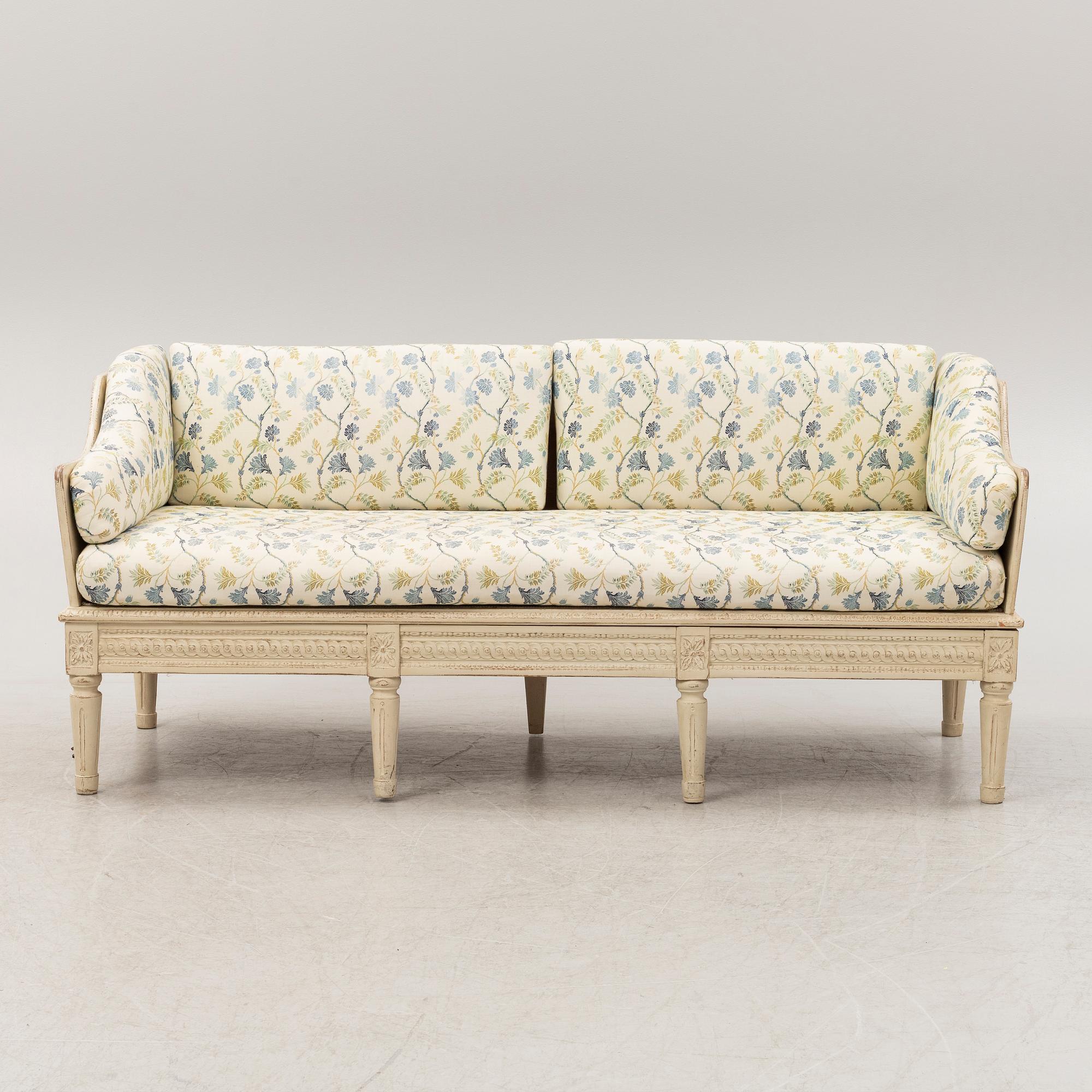 Trågsoffa, gustaviansk stil 1800-tal.