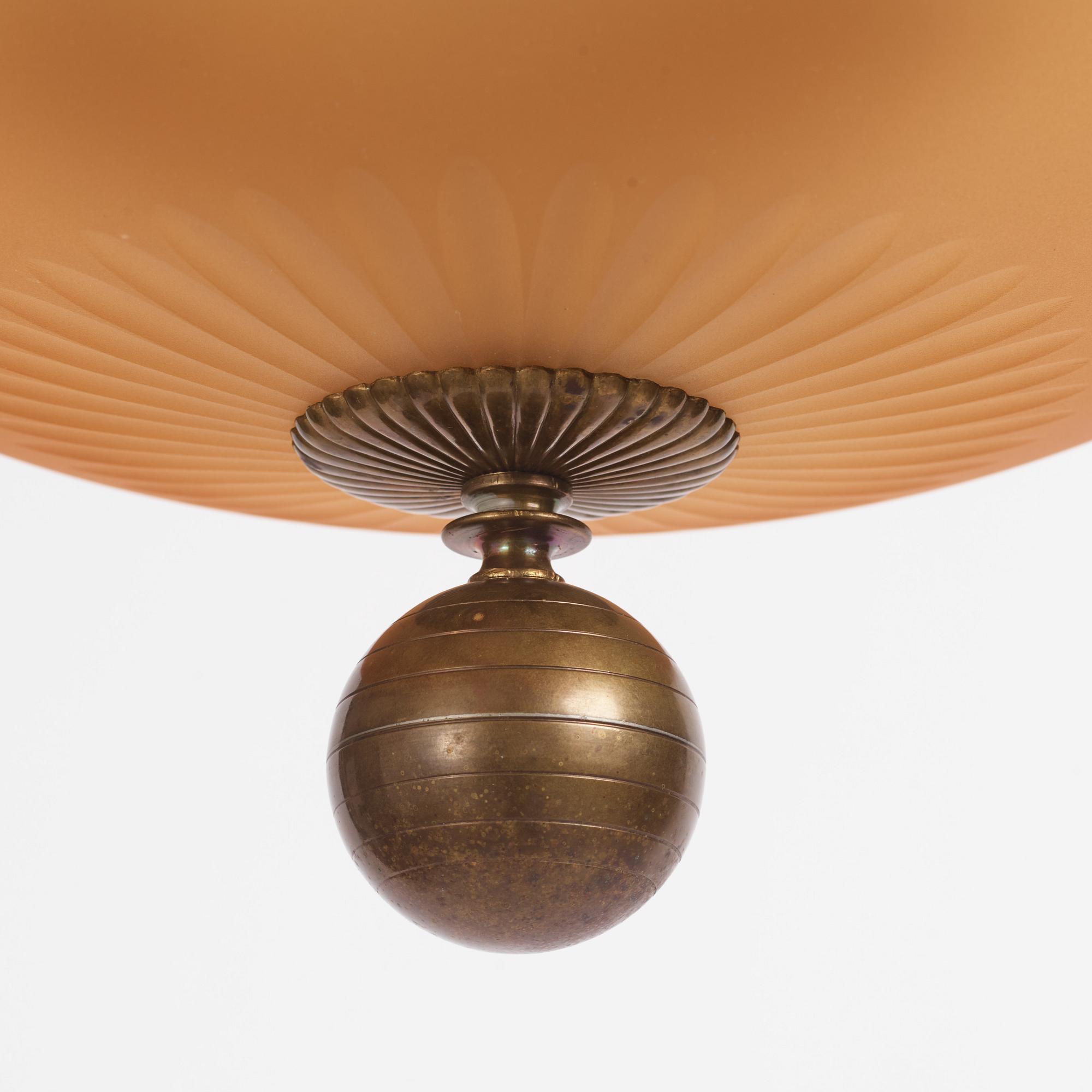 Harald Notini, taklampa, modell "6640", Arvid Böhlmarks Lampfabrik, 1930-tal.