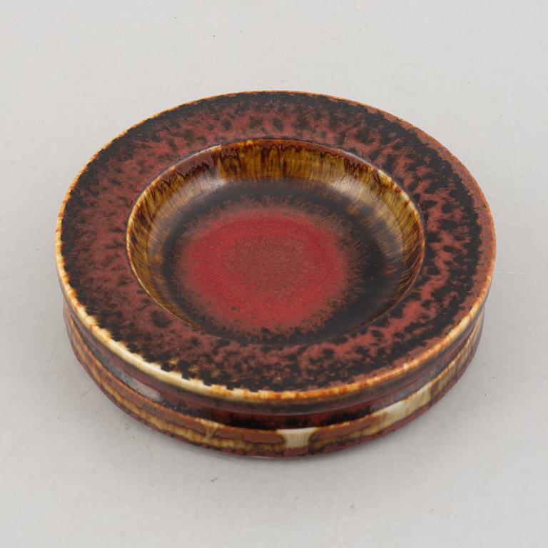 Stig Lindberg, three stoneware bowls, Gustavsbergs Studio, Sweden, 1969-82.