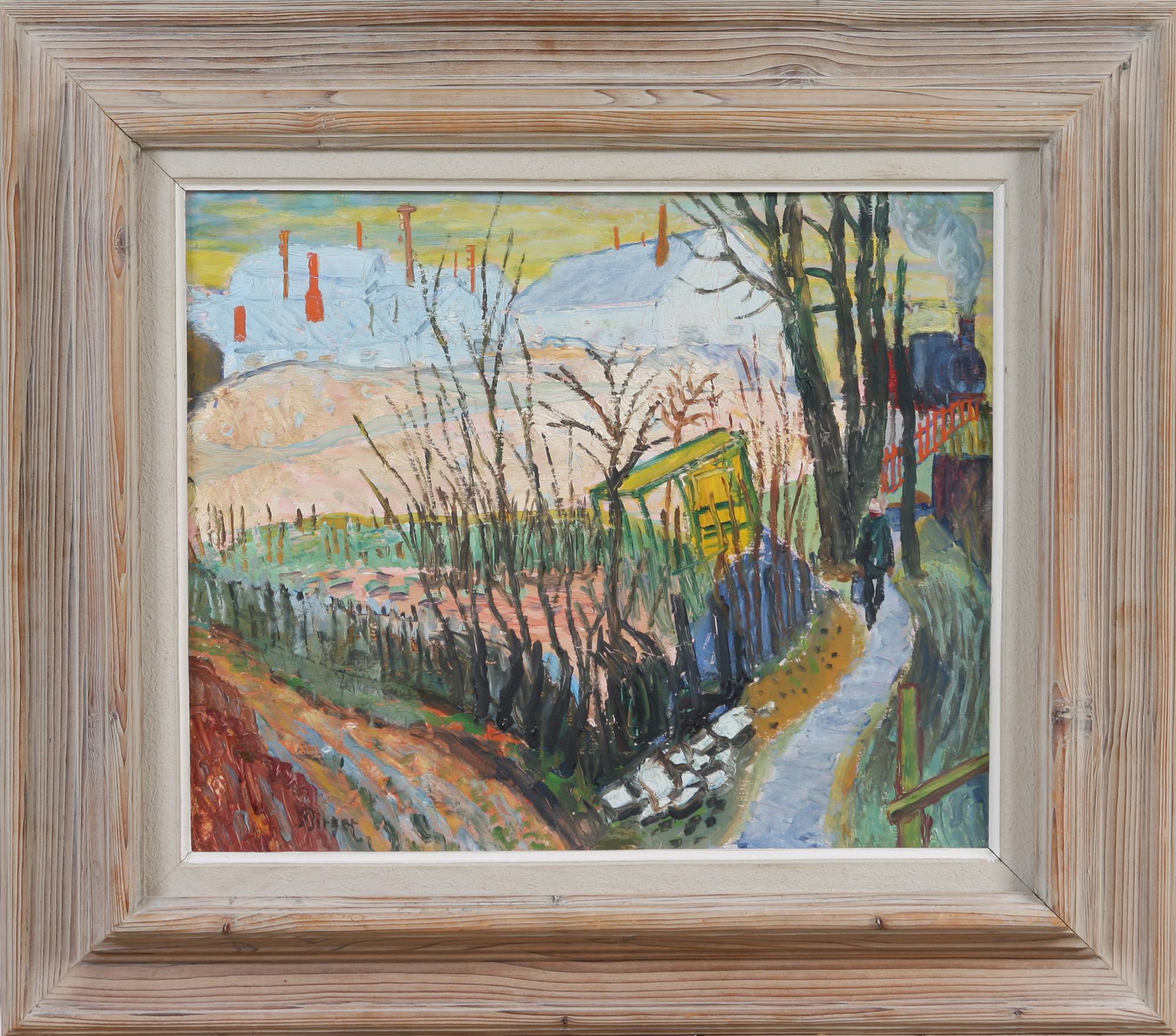 BIRGER ERICSON BIRGER, olja på pannå, sign.