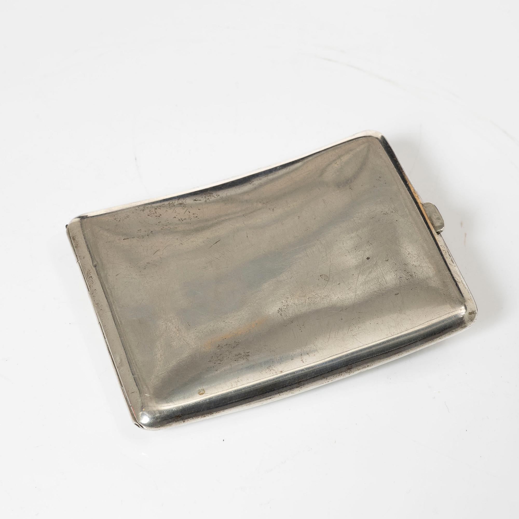 A silver cigarette /calling card case, China, Zee Sung, early 20th century.