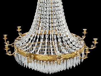 LJUSKRONA, empirstil, 1900-talets andra hälft. Höjd ca 110 cm.