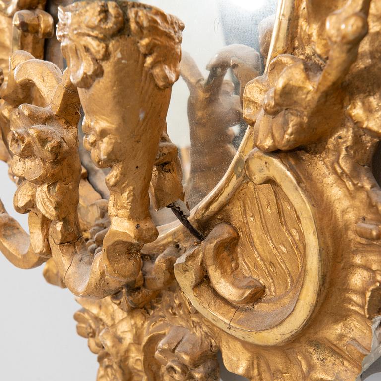 Mirror sconces a pair Neo-Rococo late 19th century.