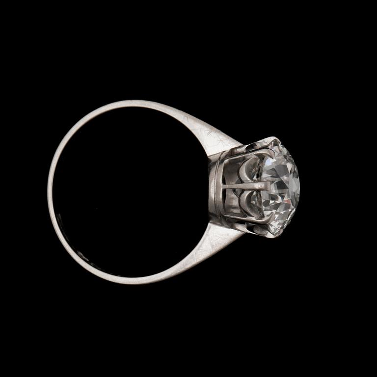 RING, gammalslipad diamant, 3.57 ct.