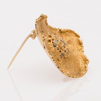 BROSCH, 18K guld, diamanter. A. Tillander, Helsingfors.