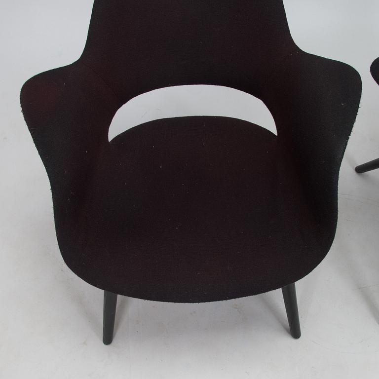 Charles Eames & Eero Saarinen, tuoleja 3 kpl "Organic Chair" Vitra.