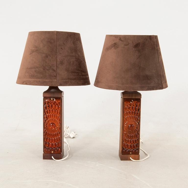 Table lamps a pair 1970s.