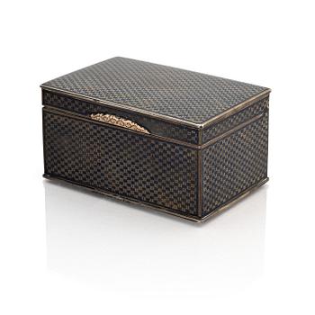 337. A Russian silver box, assay master Nicholai Bubrovin, Moscow 1831.