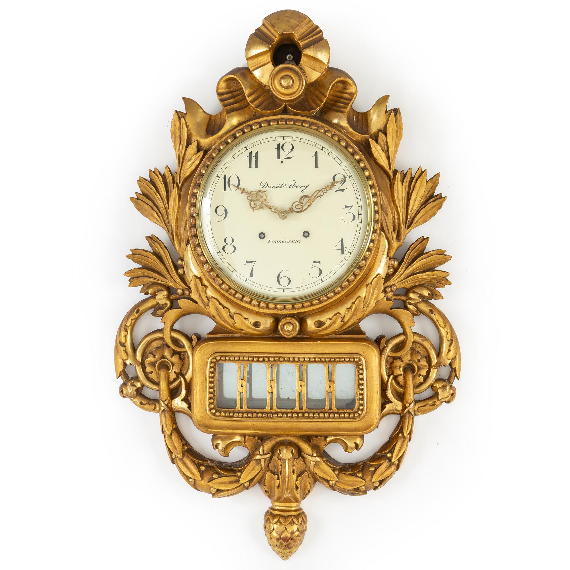 A gustavian style wall clock, 19th / 20th century.