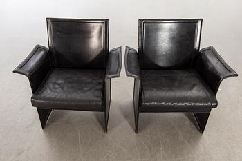 Tito Agnolo fåtöljer, ett par, "Korium", för Matteo Grassi, 1900-talets andra hälft.