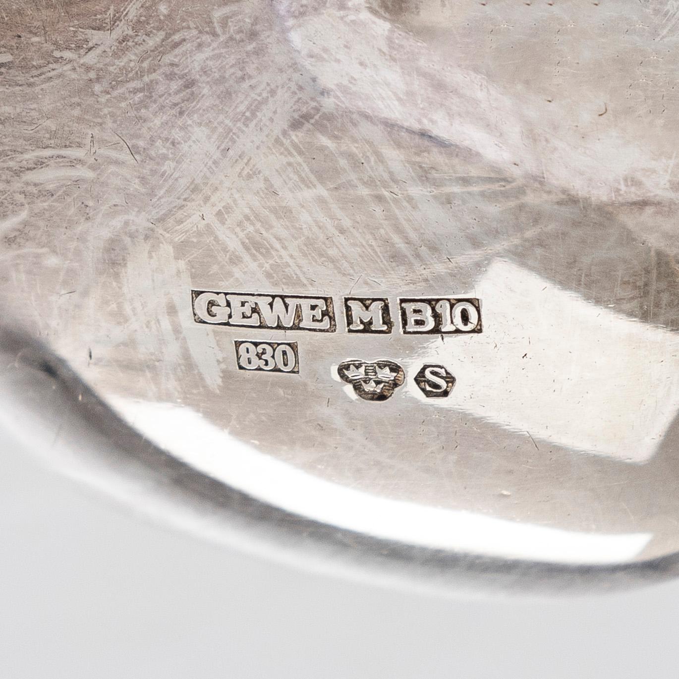 Kaffeskedar, 12 st, silver, "Svenska Floran", 1970-tal.