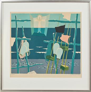 Waldemar Lorentzon · WALDEMAR LORENTZON, färglitografi, signerad och numrerad 189/350.