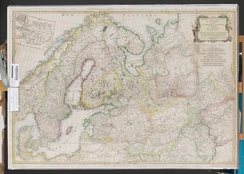 1173. Jean Baptiste Bourguignon d'Anville, "Seconde partie de la carte d'Europa contenant le Danemark et la Norwege, la Suède et la Russie".