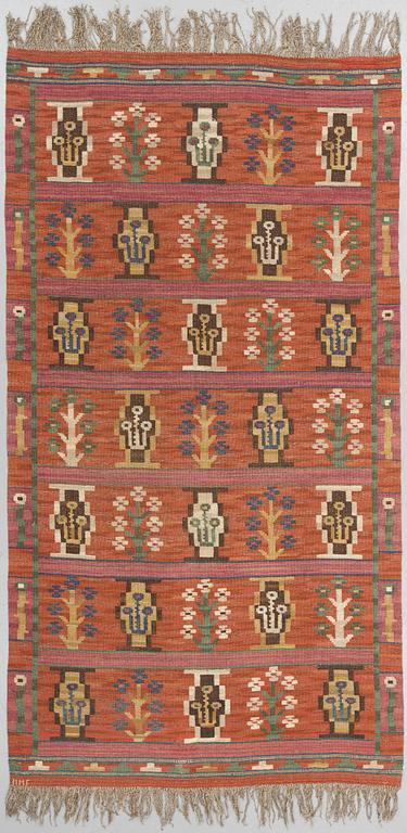 MÄRTA MÅÅS-FJETTERSTRÖM, DRAPERI, "Klosterblomman", rölakan, ca 258 x 139 cm, signerat MMF.