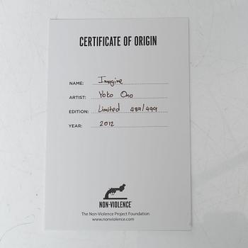 Yoko Ono, Non-Violence Art Project & Yoko Ono, "Imagine".