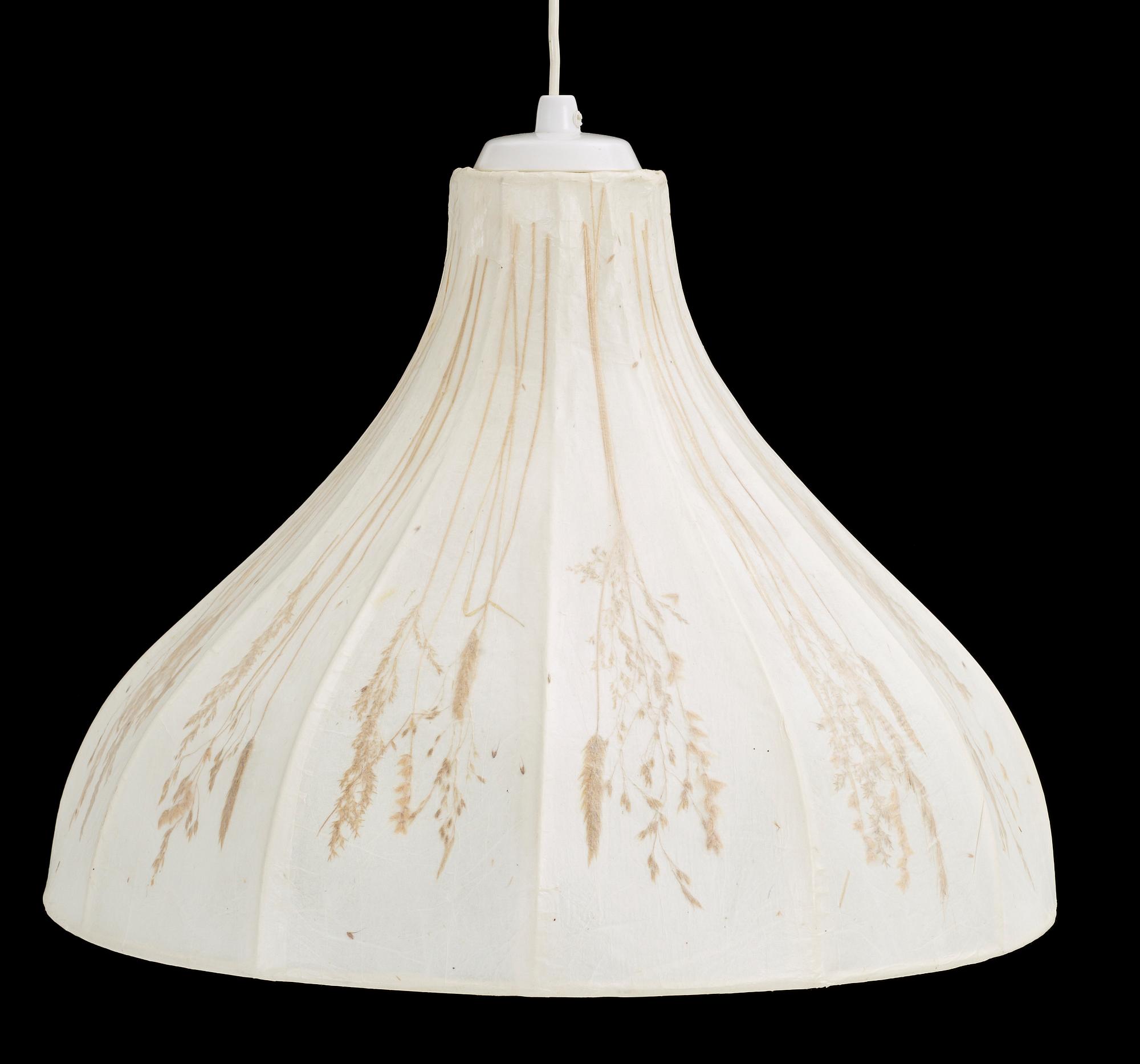 TAKLAMPA, "Kjolen", Carl Malmsten, tillverkare Vanja Sorbon Malmsten, 1900-talets mitt. H 30.