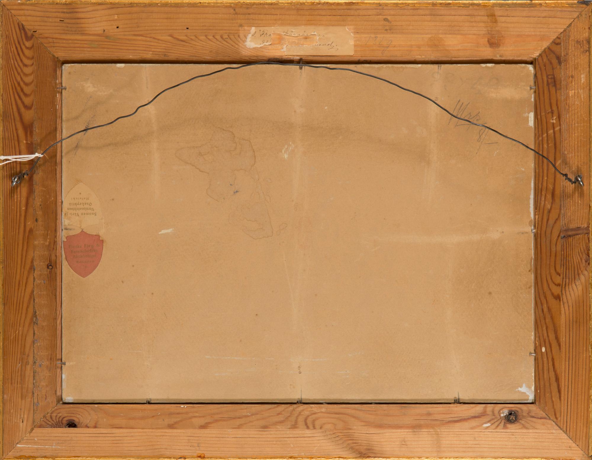 Elin Alfhild Nordlund, olja på pannå, signerad och daterad 1933.