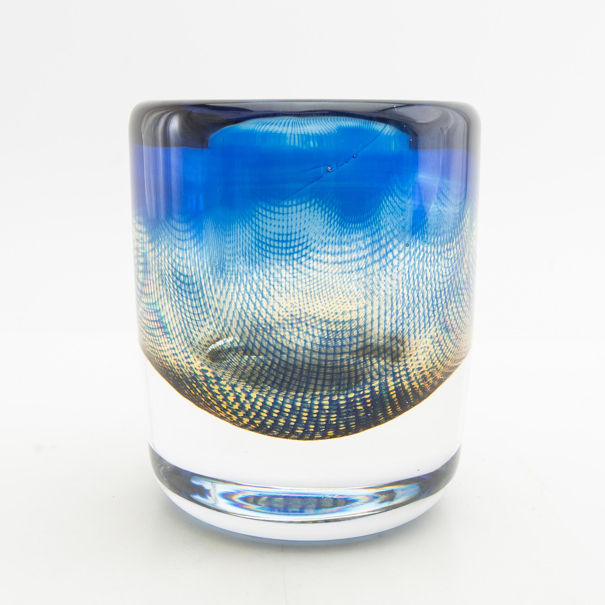 Sven Palmqvist, two vases, 'Kraka', Orrefors, late 20th century.